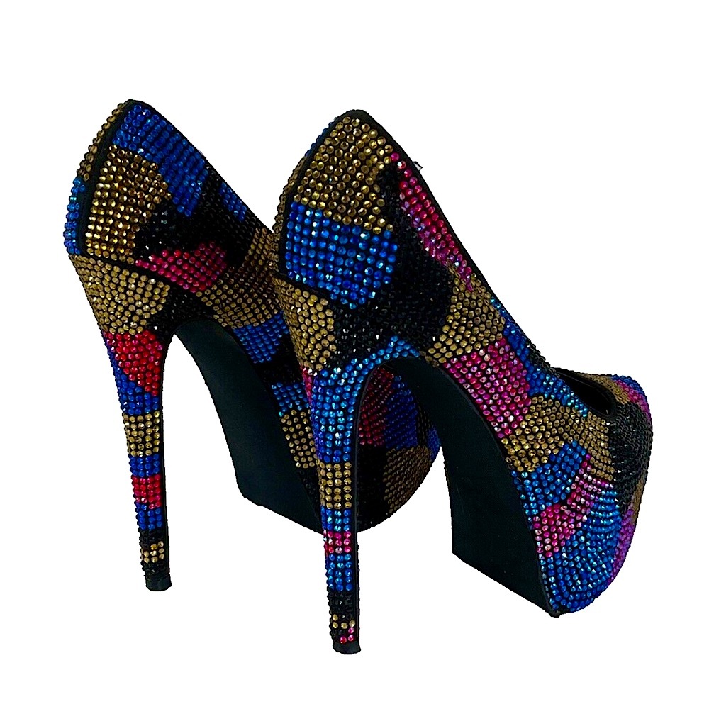 Steve Madden DYVINAL Sequin Platform Stilettos • 6” Heel
